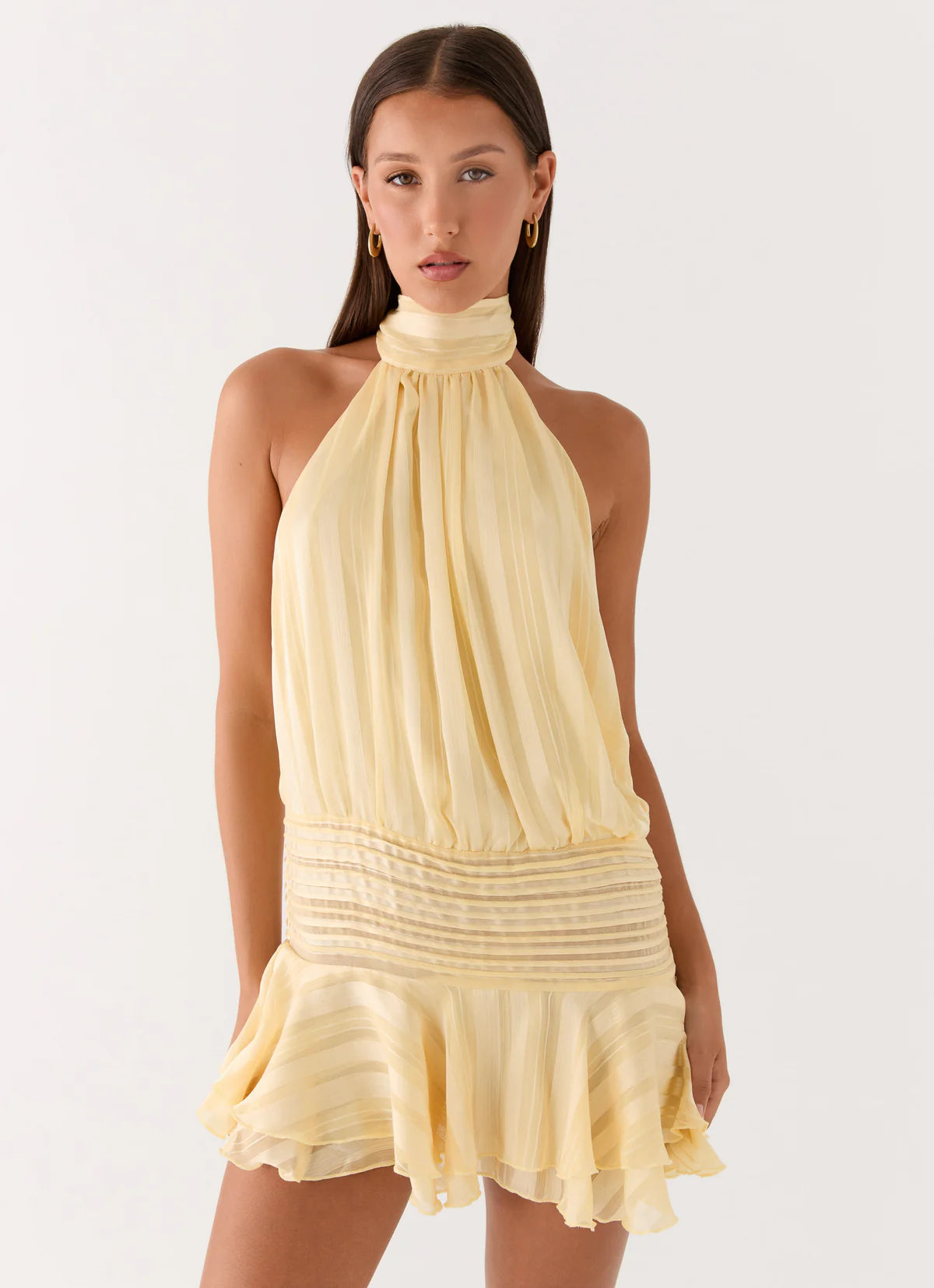 Estelle Robe Courte — Jaune Clair