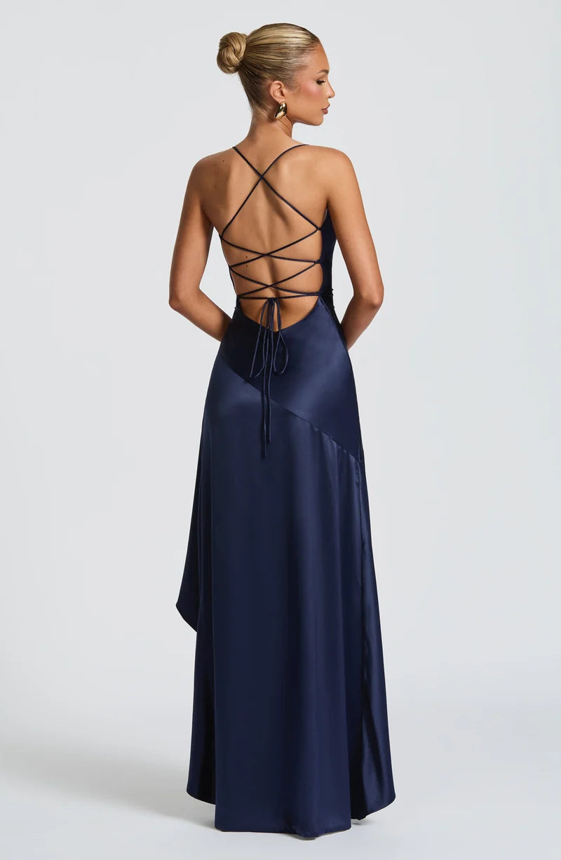 Madeleine Robe Longue — Bleu Marine