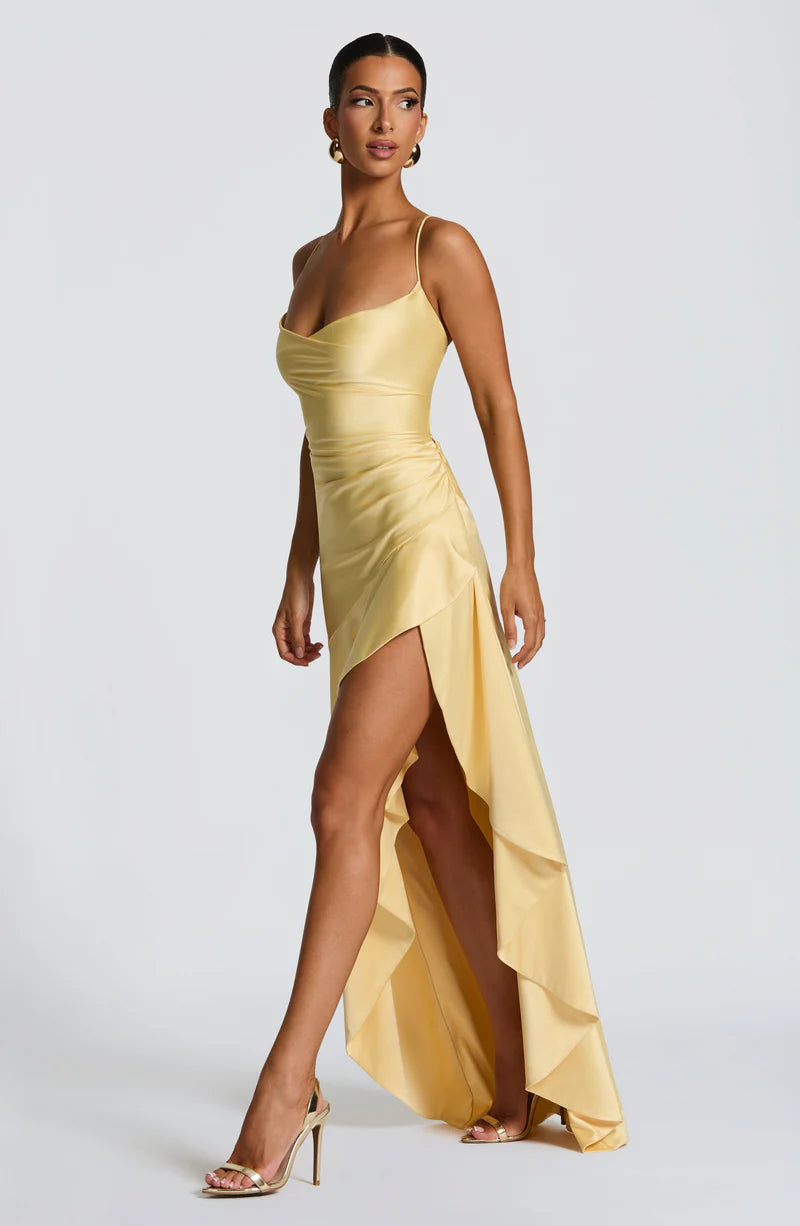 Madeleine Robe Longue — Jaune
