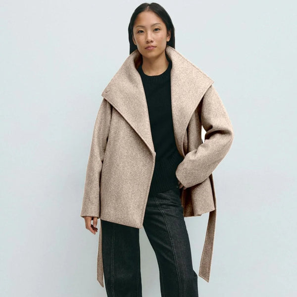 Autumn And Winter High-grade Mid-length Thick Woolen Coat - Camel