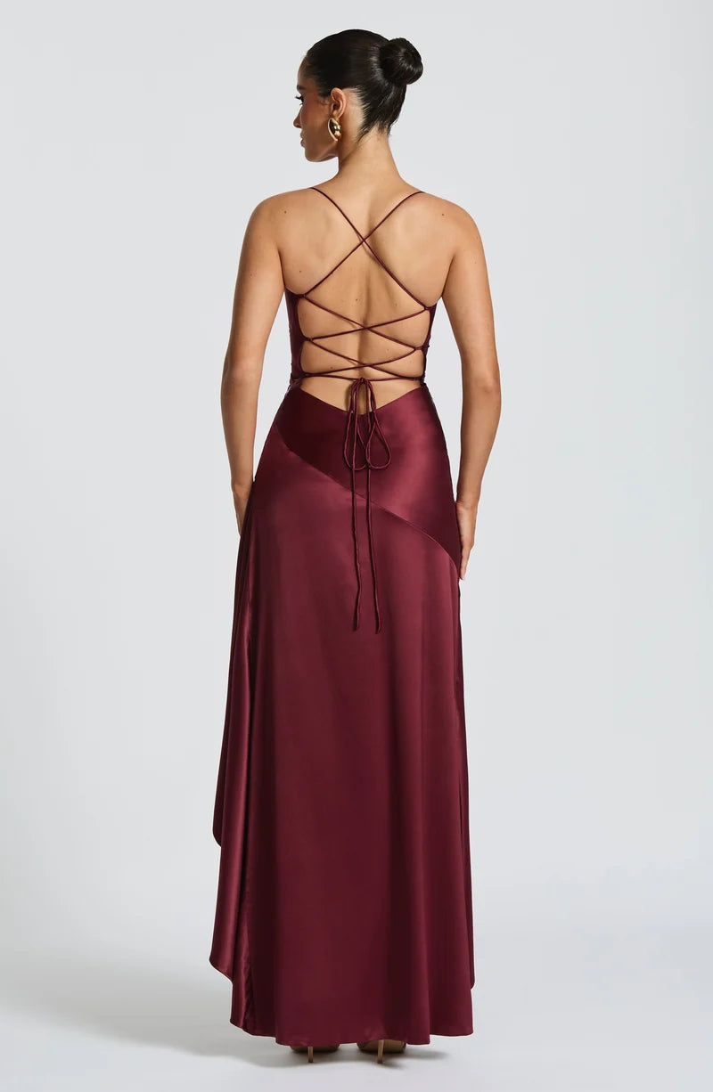 Madeleine Robe Longue — Bordeaux