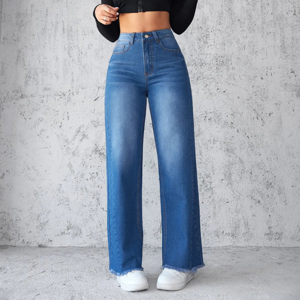 Calças Jeans High Waist Azul Premium