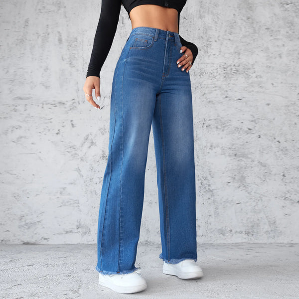 Calças Jeans High Waist Azul Premium