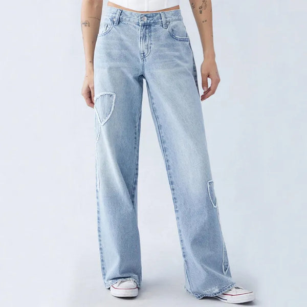 Calças Jeans Bordado Laço Premium