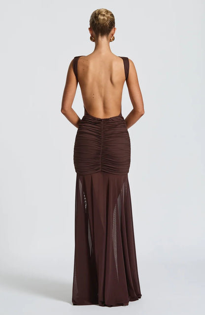 Zoé Robe Longue Fendue Dos Nu