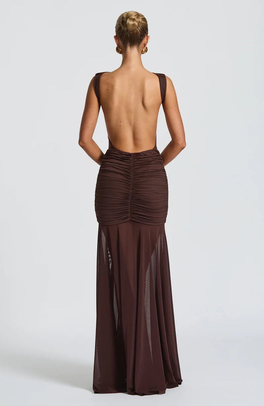 Zoé Robe Longue Fendue Dos Nu