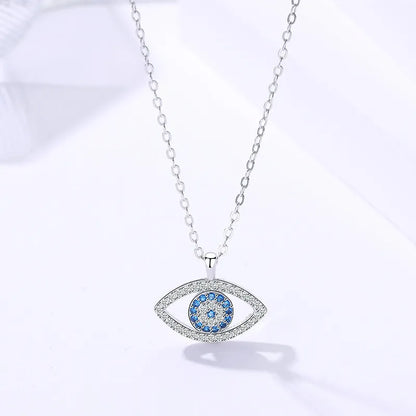 Athéna — Collier Œil Grec Argent 925