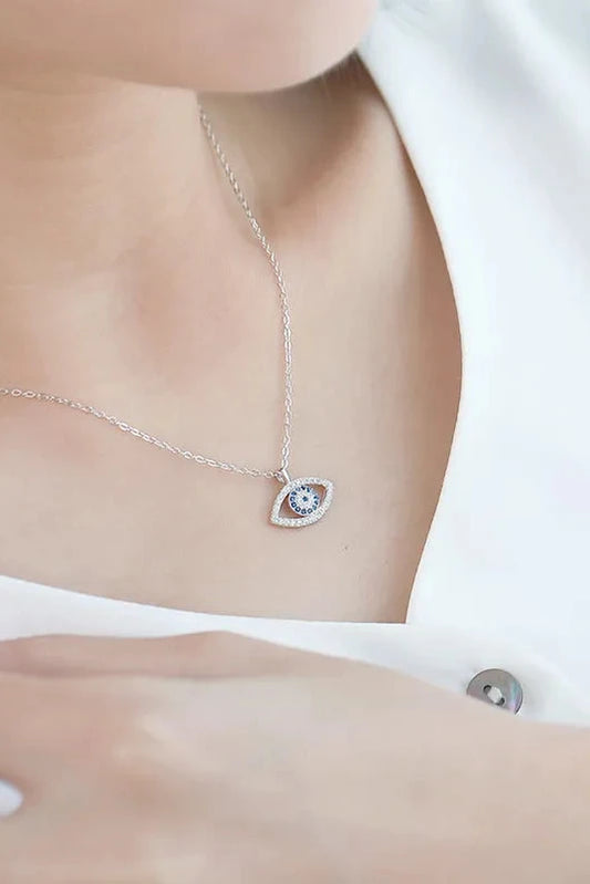 Athéna — Collier Œil Grec Argent 925