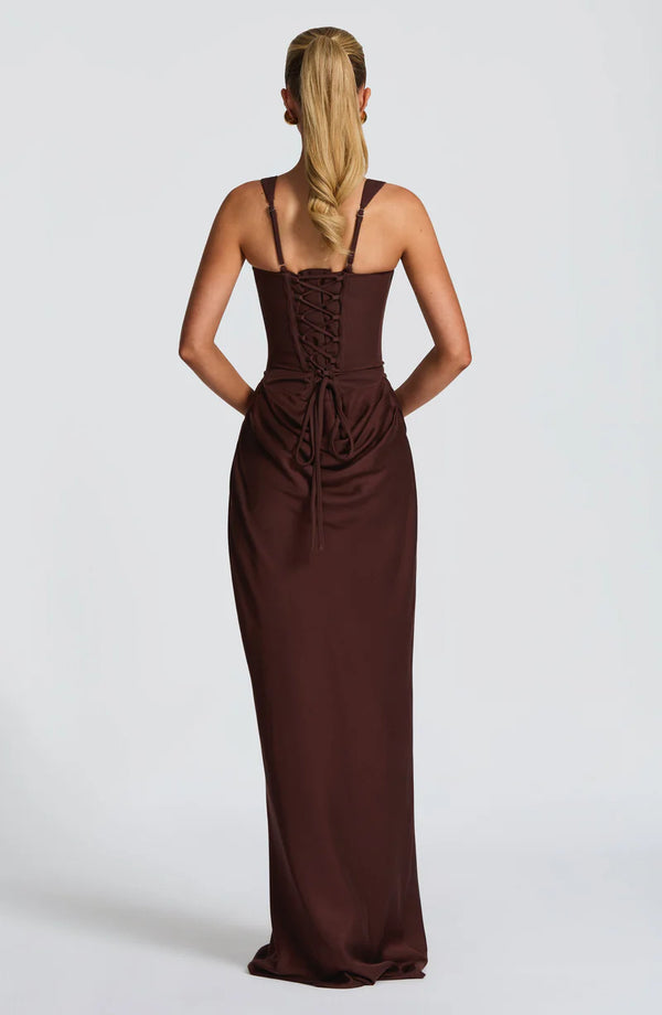 Lisette — Robe Longue - Brown
