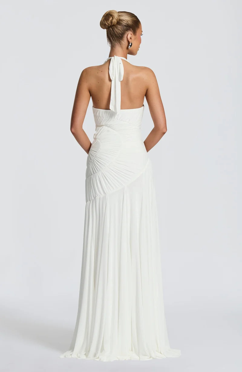 Louise Robe Longue en Blanc