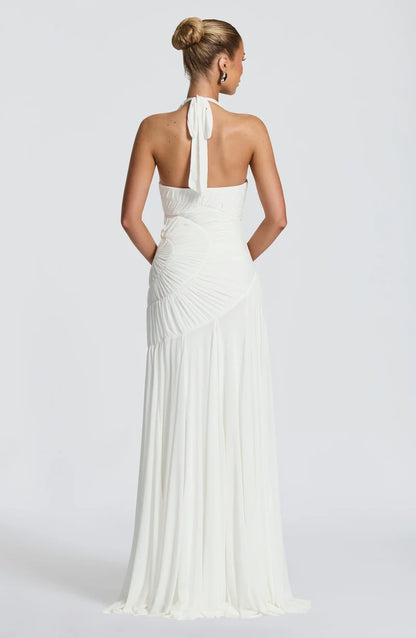 Louise Robe Longue en Blanc
