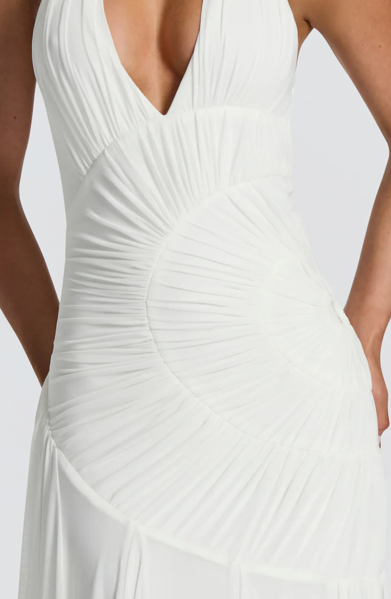 Louise Robe Longue en Blanc
