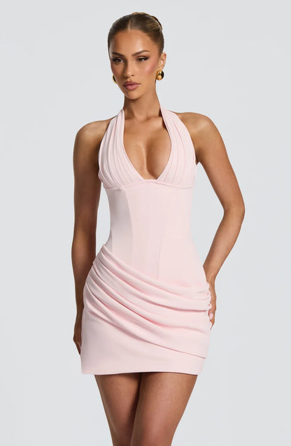 Manon Robe Courte en Rose Poudré