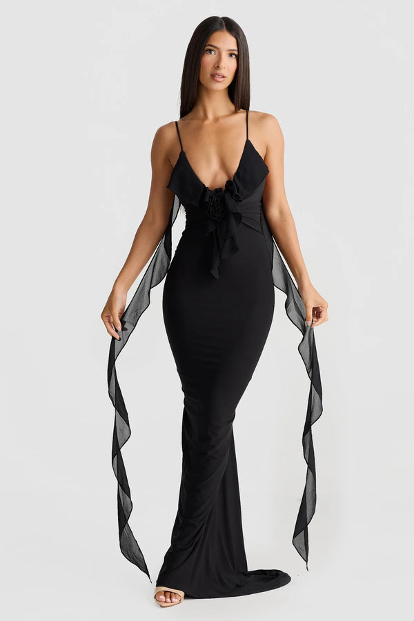 Daphne — Robe Longue - Black