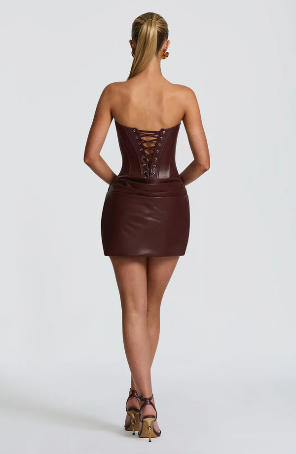 Odette Robes Courtes - Wine Red
