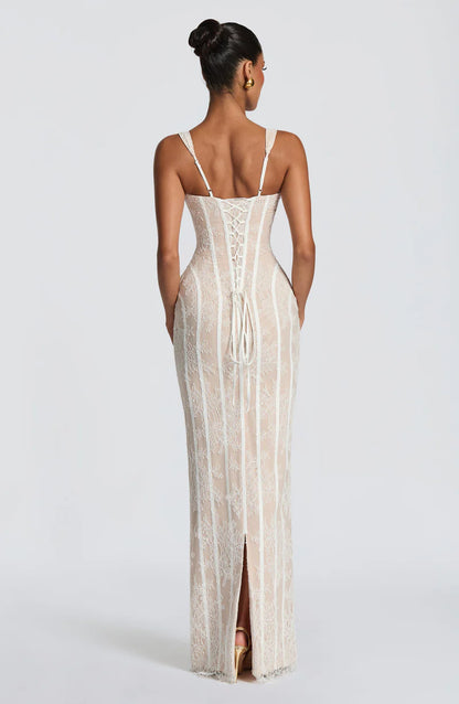 Chloé Robe Longue — Beige
