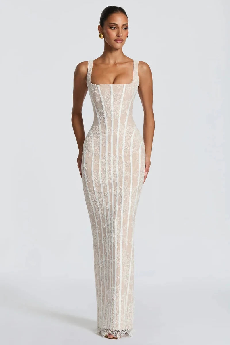 Chloé Robe Longue — Beige