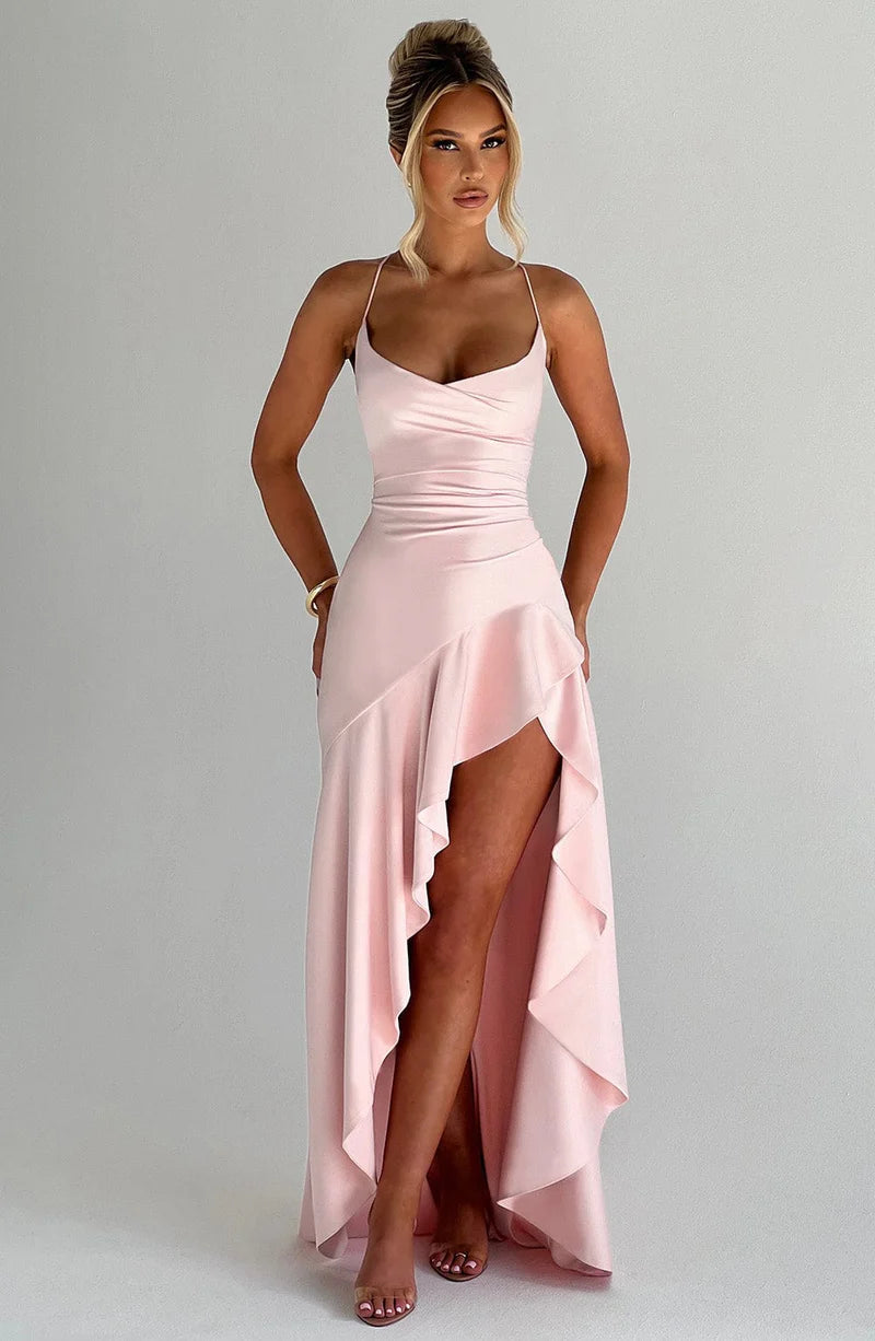 Madeleine Robe Longue — Rose
