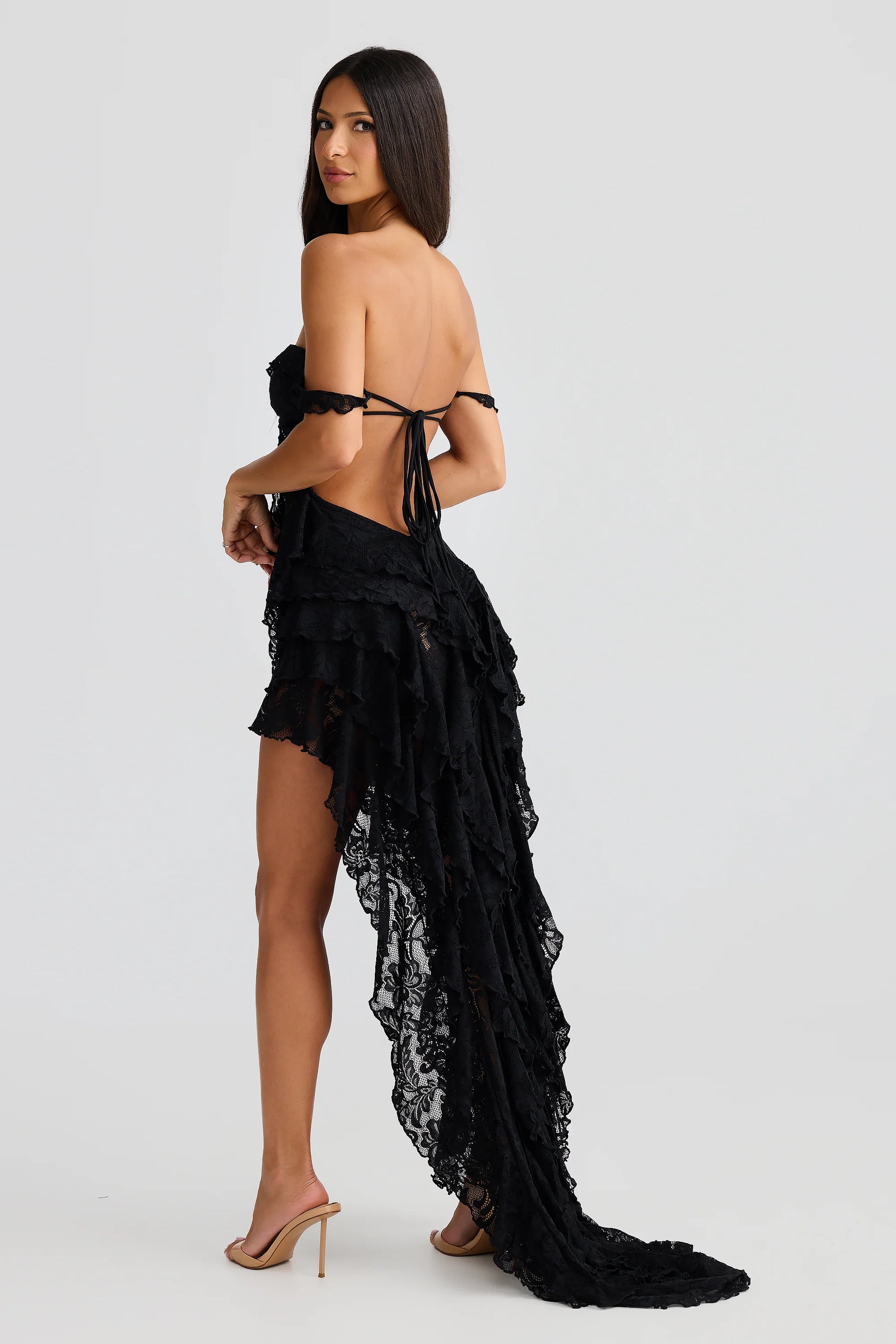 Solène Robe Longue en Noir