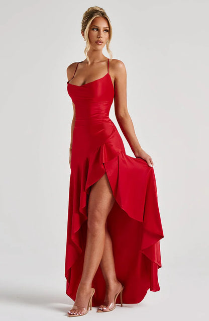 Madeleine Robe Longue — Rouge